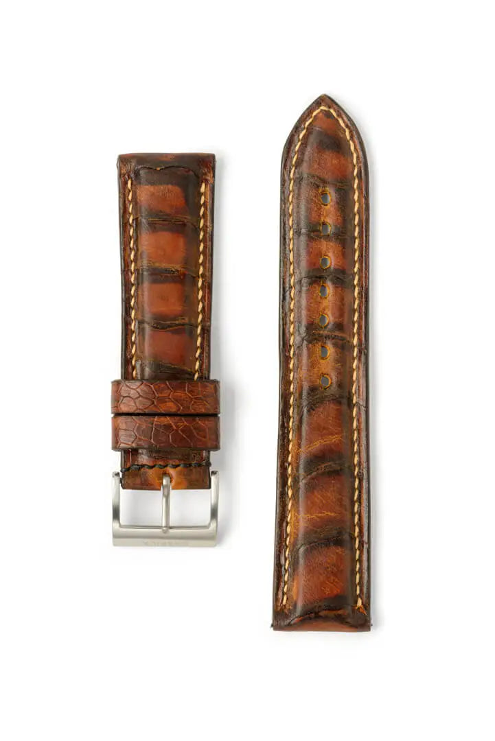 Hand Painted Alligator Leather Watch Strap