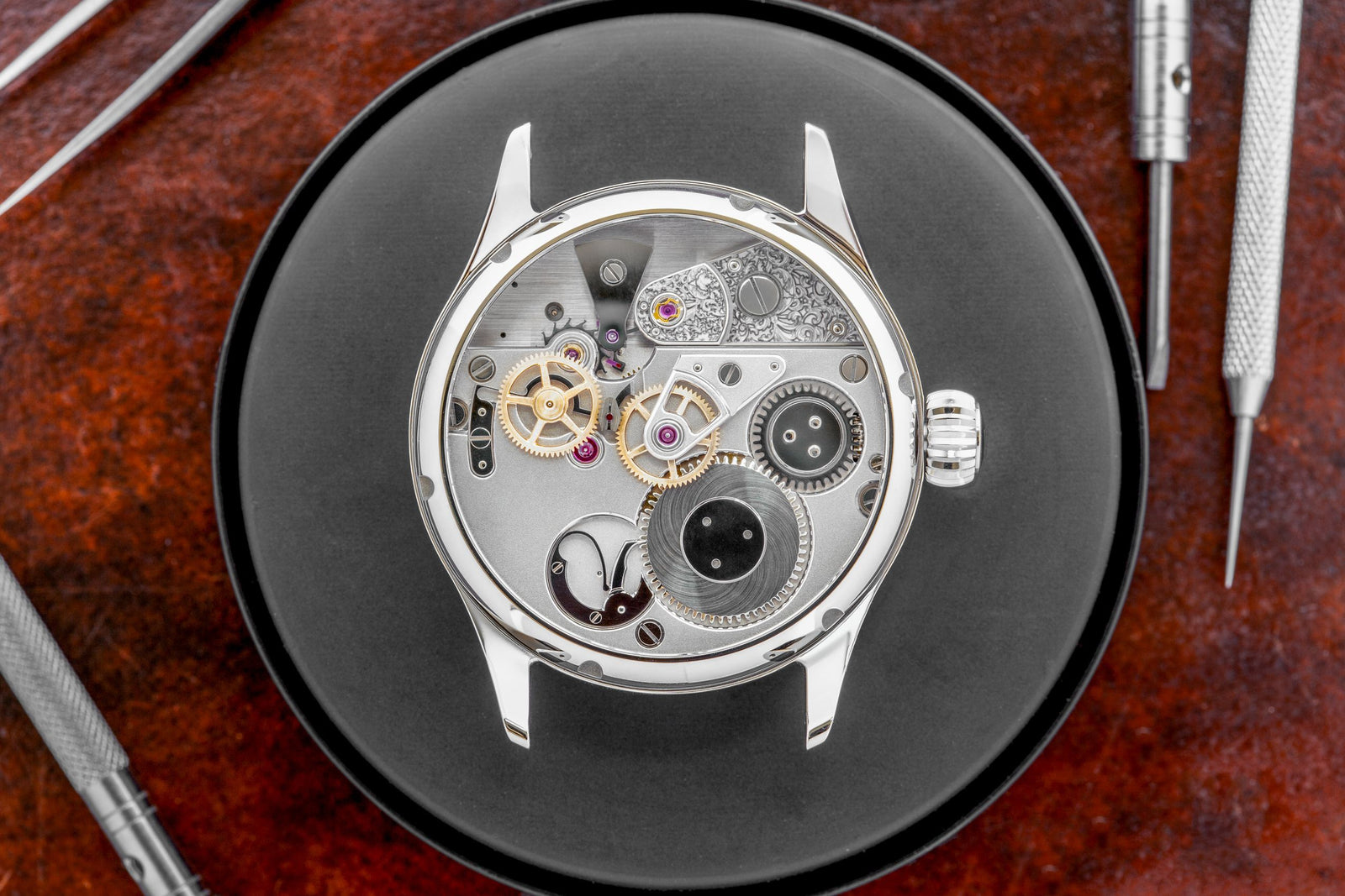 S3 Deadbeat Seconds manual wound movement by Garrick Watchmakers