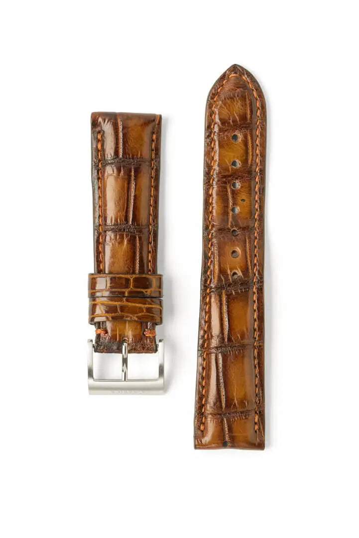 Hand Painted Alligator Leather Watch Strap