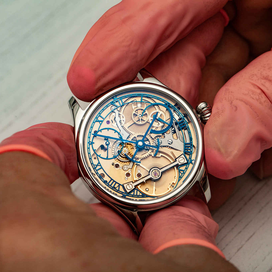 S3 timepiece handmade in Britain by Garrick Watchmakers