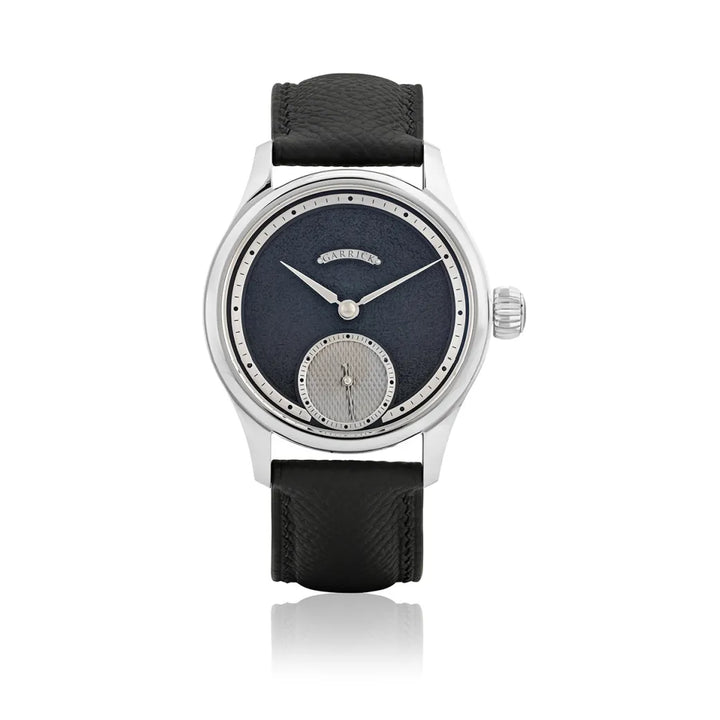 S6 English watch with hand hammered dial by Garrick watchmakers