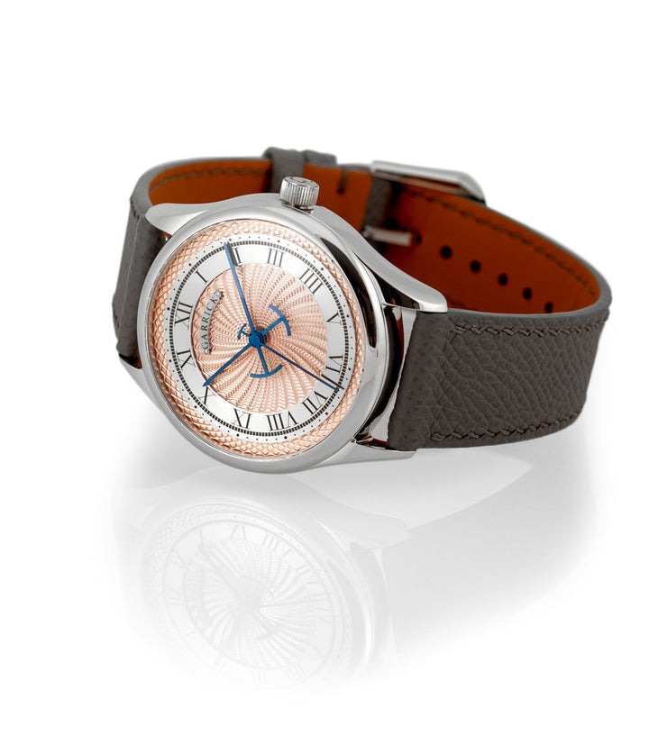 Handmade S5 Englich watch with guilloche dial by Garrick Watchmakers