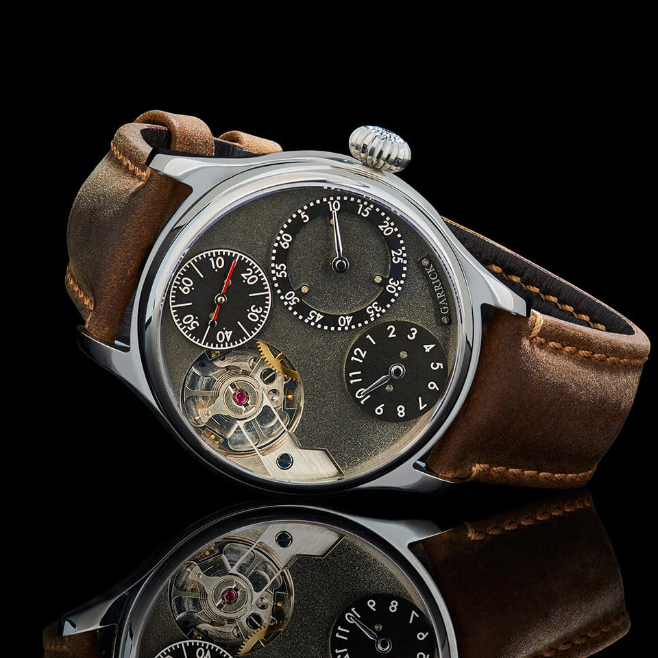 Regulator wristwatch by Garrick - built in Britain